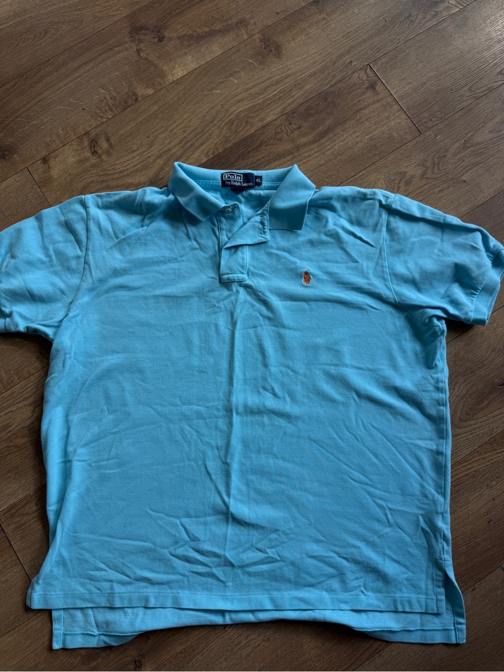 Ralph Lauren Men’s Aqua Polo with Embroidered Pony